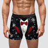 AliExpress Amazon Transfronterizo Regalo de Navidad Año Nuevo Ropa Interior para Hombre Seda de Leche Cintura Media Alta Elasticidad Alta Transpirables Pantalones Cortos