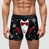 Aliexpress Amazon Regalo Navideño Transfronterizo Año Nuevo Ropa Interior para Hombre Pantalones Cortos de Seda de Leche de Cintura Media Alta Elásticos Transpirables
