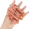 Pulseiras Recheadas Flor de Pessegueiro Rosa Atacado, Contas Redondas, Contas Soltas Recheadas Flor de Pessegueiro Jade de Seda Dourada, Pulseiras Femininas, Acessórios, Contas, Transmissão Ao Vivo