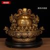 Fabricante de Sapo Dorado de Cobre al por Mayor Adornos de Cuenco del Tesoro de Sapo Dorado de Cobre para Sala de Estar, Regalos para Recepción de Tienda, Artesanías de Cobre