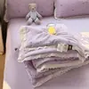 Colcha de Verão Refrescante Classe A, Borda de Algodão Lavado Puro, Colcha de Ar Condicionado, Colcha de Verão Lavável à Máquina, Núcleo Fino, Conjunto de Quatro Peças para Crianças