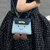Otoño 2026 Nuevo Mini Bolso Kelly Estilo Padre-Hijo para Niños Bolso de Mano Cruzado Bolso de Mano de Dibujos Animados Texturizado Bolso de Hombro
