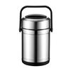 Cubo Aislado de Acero Inoxidable 304 Lonchera Aislada de Gran Capacidad para Estudiantes Adultos y Trabajadores de Oficina Olla de Vacío Separada de Tres Capas