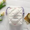 Nueva Bolsa de Almacenamiento Simple de Algodón Acolchado, Bolsa Portátil con Cordón, Bolsa de Almacenamiento para Cámara Anti-Caídas y Anti-Rayaduras, Bolsa Pequeña para Artículos de Tocador