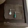 Brincos de Concha Artesanais Retrô Literários Design de Nicho Brincos Assimétricos de Vidro Brincos Personalizados Estilo Chinês Novo