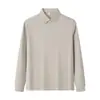 Camiseta de manga longa, unissex, top casual antibacteriano 7A, novo estilo outono, elástica, resistente a rugas, camisa polo com gola, adequada para primavera e outono
