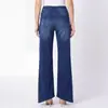 Jeans acampanados elásticos en cuatro direcciones transfronterizos, pantalones vaqueros de pierna ancha fluidos y modernos, pantalones de mujer versátiles y que estilizan, de estilo europeo y americano