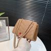 Bolso de Mujer 2023 Otoño Nueva Moda Simple Elegante Trendy Ins Bordado Línea Bolso Cuadrado Pequeño Cadena Textiva Bolso Cruzado
