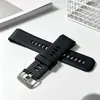 Correa de reloj universal de silicona suave con hebilla de pasador, ajuste de tensión ajustable, impermeable, color sólido, correa de reloj de silicona duradera, hecha a medida por encargo