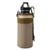 Bolsa Tática para Chaleira de Água ao Ar Livre Bolsa para Chaleira de Água de Viagem Conjunto de Copos de Água para Esportes e Ciclismo Camuflagem de Fã Militar Bolsa Impermeável para Chaleira de Água