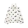 Chaqueta Bomber de Verano para Mujer con Lunares Grandes Estilo Europeo y Americano 26328
