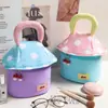Bolsa de Presente Casa de Cogumelo Bolinhas Fofa Bolsa de Maquiagem de Mão Portátil Bolsa de Presente Menina Modelo Novo 2026