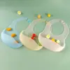 Babetes de Verão para Crianças Silicone de Grau Alimentício Babadores Ultra-Macios Babadores Leves e Macios para Bebês Toalha de Saliva Babadores de Silicone