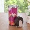 Copo de Café Portátil Sipai 420ml com Exterior de Plástico e Interior de Aço como Casca Copo Personalizado de Aço Inoxidável 304