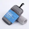 Toalha de Fleece Dupla Face em Estoque, Secagem Rápida, Fibra Ultrafina, Absorvente, Adequada para Esportes ao Ar Livre, Logo Personalizável, Portátil para Corrida