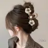 Pinza para el Cabello de Flor de Rosa Seca para Mujer, Estilo de Alta Gama, Nuevo Pinza Grande 2026, Pinza de Tiburón para Recoger la Mitad del Cabello