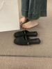 Meias Pantufas Respiráveis de Tecido com Biqueira para Mulheres Usarem no Verão Sem Cansar os Pés, Sandálias Preguiçosas Slip-On de Solado Plano