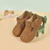 Sapatos Femininos 2025 Primavera e Outono Novos Estilo Coreano Infantil Boca Rasa Couro Nobuck Respirável Solado Macio Slip-On Birkenstocks