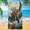 Tartaruga de Microfibra Lã Dupla Face Comércio Exterior Absorvente de Água Popular Toalha de Praia Secagem Rápida Estampa Digital Toalha de Banho Toalha de Praia