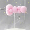 Decoración para Hornear Pastel Mini Corona Plateada Pequeña Diosa Pastel de Cumpleaños Nubes de Globo Rosa Adornos del Día de San Valentín