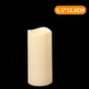 Luz Electrónica de Vela LED, Plástico Impermeable Simulado para Exteriores con Borde Ondulado, Vela Electrónica de Decoración para Atmósfera Navideña y de Boda
