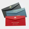 Sobres personalizados transfronterizos con logotipo personalizado estampado en caliente Invitaciones para eventos de conferencia estilo occidental Sobres de papel perlado grueso para empresas