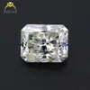 Piedra Suelta de Moissanita Corte Radiante, Accesorios para Joyería de Moissanita Rectangular Biselada, Color D