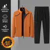 Venta al por mayor transfronteriza 2026 nuevo otoño chaqueta cálida de caparazón blando para hombres y mujeres, conjunto de abrigo suelto con cuello alto