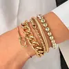Acessórios Transfronteiriços Wish Supply Pulseira de Coração e Folha Tendência Europeia e Americana Conjunto de 6 Peças Atacado