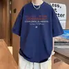Nova Camiseta Masculina de Verão com Gola Redonda e Manga Curta Estampa Moderna Versátil Casual Meia Manga Top Algodão Masculino T