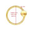 Tirador de Anillo de Cobre Dorado Tirador de Anillo Tirador de Anillo Puerta de Gabinete Cajón Manija de un Agujero Tabla de Cortar Botiquín Manija Pequeña