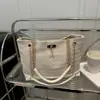 Estilo Casual, Alto Valor Estético, Moda Tendência Nova Primavera 2026 Bolsa de Mão Grande Capacidade Simples, Bolsa Tote de Ombro Artística
