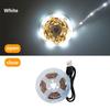 Fita de Luz LED Branco Quente 5V Quarto Cozinha Luz Noturna Fundo de TV Iluminação de Armário Decoração Autoadesiva Fita de Luz USB