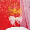 Decoração de Bolo Dia das Mães Flores Bonitas Cartão de Bolo de Aniversário Bandeira de Amor Acrílica Sobremesa de Festa