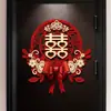Pegatinas de Carácter Doble Felicidad para Boda para Dormitorio, Puerta de Habitación de Boda, Decoración de Ventana, Pegatinas de Pared Especiales, Carácter Doble Felicidad para Puerta Principal, Set de Decoración de Boda