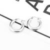 Aretes de Aro de Acero Inoxidable de Moda para Mujer, de Acero de Titanio Personalizados de Gran Diámetro 5.0, de Venta Caliente en Europa y América, Hebillas para Oreja al por Mayor