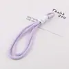 Cordón trenzado de doble hilo en colores bloqueados estilo coreano, llavero de cuentas hecho a mano para bricolaje, accesorio de cuerda anticaída