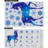 Decoración Navideña Transfronteriza Copo de Nieve Adhesivos para Vidrio de Ventana Decoración para Fiesta de Navidad Regalo de Papá Noel Adhesivos Estáticos