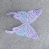Bordado de Malla Mariposa Polilla Grande 21cm Accesorio para el Cabello Hecho a Mano Pasador Hanfu Materiales de Decoración de Alas Creativas