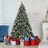 Decoración de piso grande de alta gama nueva transfronteriza + decoración de piñas y frutos rojos Árbol de Navidad de PVC con nieve