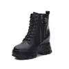 Botas Martin para Mujer, Nuevo Estilo 2026, Plataforma que Aumenta la Altura, Botines Cortos Ajustados Forrados de Felpa para Otoño e Invierno, Zapatos de Algodón, Botines Cortos