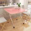 Mesa Dobrável, Mesa Lateral, Mesa de Jantar Doméstica Simples, Mesa Pequena Fácil de Usar para Comer, Adequada para 2-4 Pessoas, Mesa Quadrada Pequena Portátil para Montar Barracas