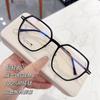 Montura de gafas semititanio T18901 para mujer miopía óptica retro simple lisa para hombre lisa montura de gafas ultraligera