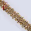 Malla Bordada con Cuentas de Colores y Pedrería, Cuentas Pequeñas, Perlas Tubulares, Encaje, Accesorios para Ropa DIY, Accesorios para Vestidos de Novia