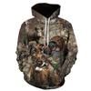 Suéter con capucha y parche tridimensional de patrón animal, nueva colección de verano, serie 3D impresa, suéter casual deportivo para hombre y mujer