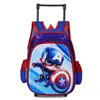 Mochila Escolar con Ruedas Modelo Nuevo Transfronteriza para Niños de 12 Pulgadas, Mochila de Estudiante de Primaria Rígida, Mochila Escolar de Jardín de Infancia con Dibujo de Kuromi