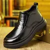 Zapatos de Algodón para Hombre, Estilo Nuevo de Invierno 2025, sin Cordones, Forrados de Felpa, Forrados de Felpa en Invierno y Engrosados con Piel Añadida, Adecuados para Padres de Mediana Edad y Mayores, Disponibles para Dropshipping