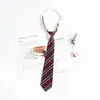 Estilo Académico JK Japonés Corbata Marrón Retro Femenina Perezosa Camisa Roja Sin Alcohol Accesorios Combinación Perfecta Raya Negra