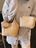 Bolsa de Mano Casual Simple de Color Sólido con Patrón de Lichi, Best Seller de Primavera y Verano, Versátil para el Trabajo, Estilo Coreano, Bolso Cruzado de Moda para Mujer