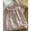 Pantalones Rosados de Lino Tencel Relajados y Perezosos para Mujer, Verano 2026 Pantalones Cropped de Pierna Ancha con Cintura Elástica, Pantalones Casuales de Abuela